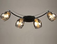 Люстра потолочная четырехрожковая Мелодия Света Е27 220В Черная картинка 